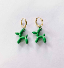 le marché sucré Le marché sucré: oorbellen - ballonhond groen en goud