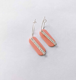 le marché sucré Le marché sucré: oorbellen zilver en lichtroze