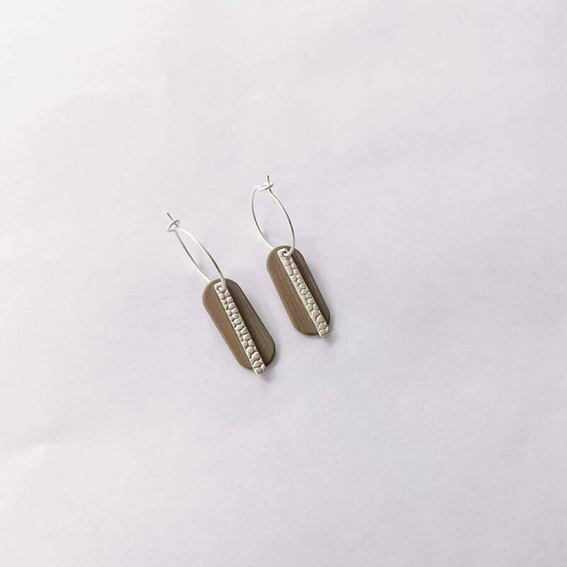 le marché sucré Le marché sucré: oorbellen zilver en bruin