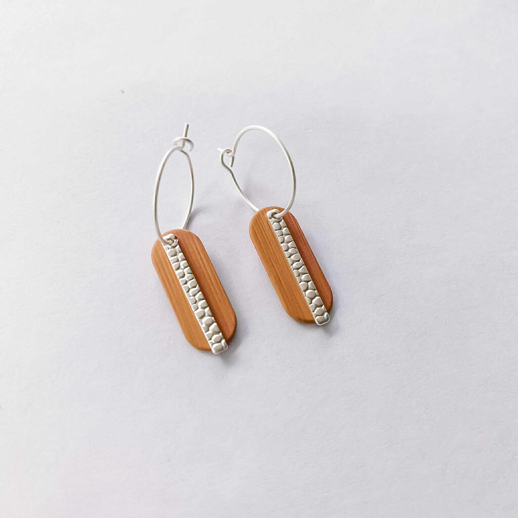 le marché sucré Le marché sucré: oorbellen zilver en nude