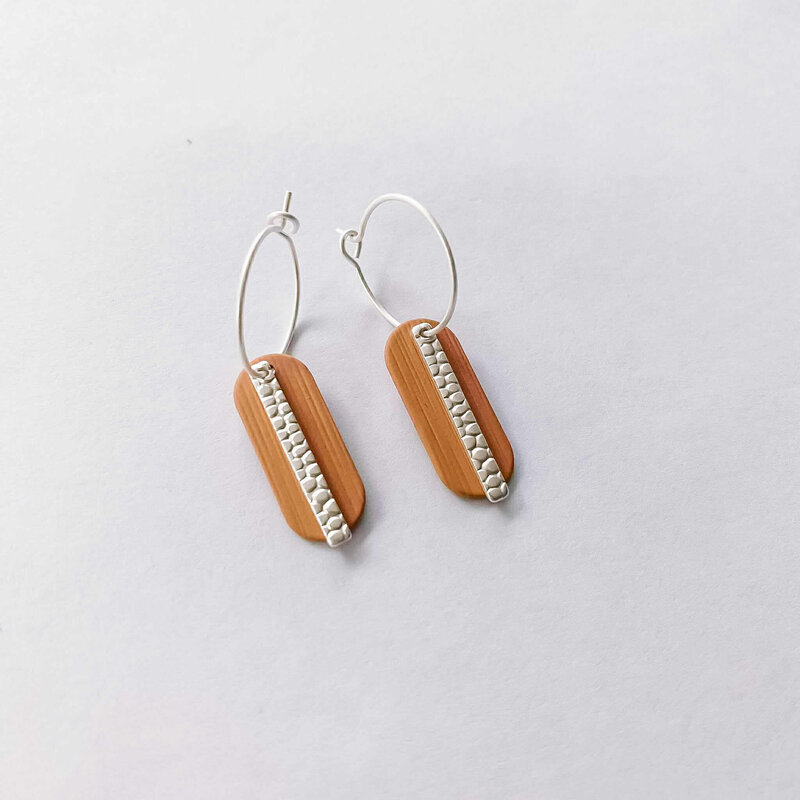le marché sucré Le marché sucré: oorbellen zilver en nude