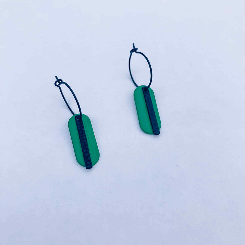 le marché sucré Le marché sucré: oorbellen zwart en groen