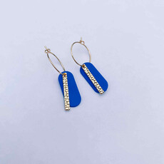 le marché sucré Le marché sucré: oorbellen goud en blauw