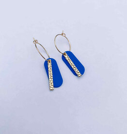 le marché sucré Le marché sucré: oorbellen goud en blauw