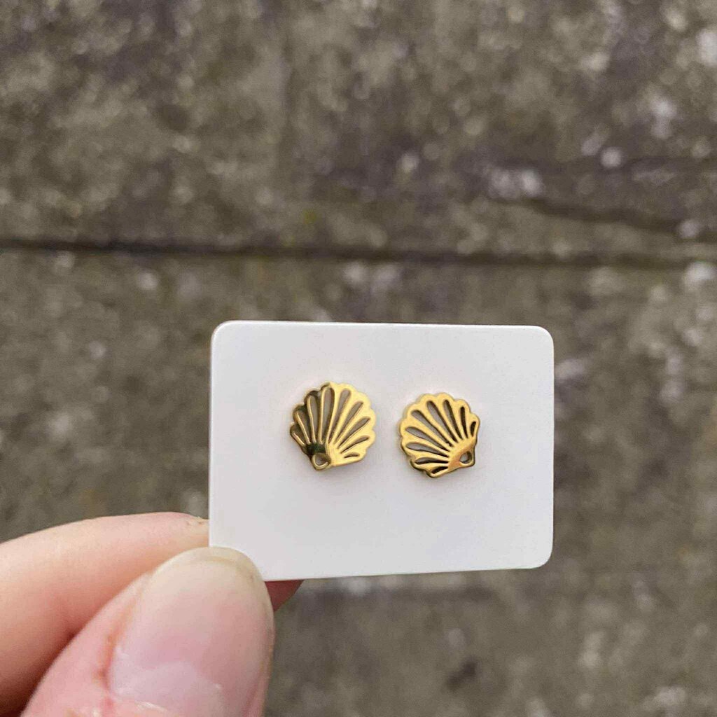 le marché sucré Le marché sucré: oorbellen - schelp goud