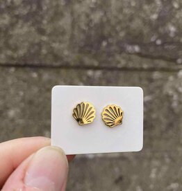 le marché sucré Le marché sucré: oorbellen - schelp goud