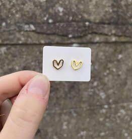 le marché sucré Le marché sucré: oorbellen - hartje open goud