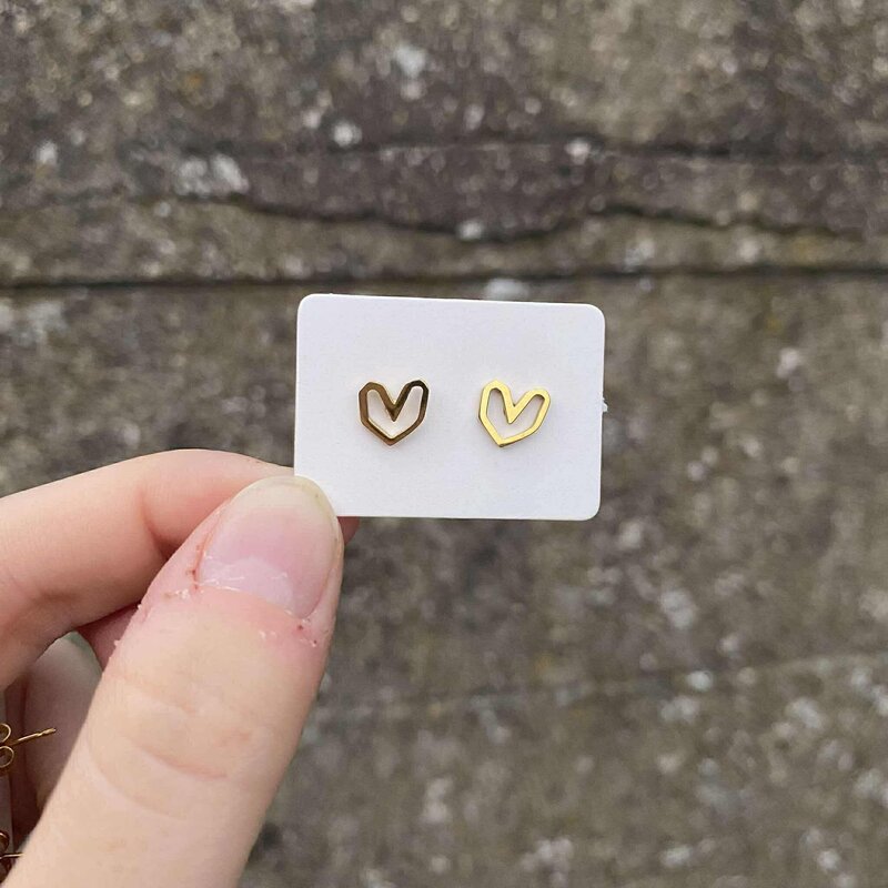 le marché sucré Le marché sucré: oorbellen - hartje open goud