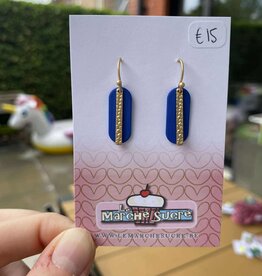 le marché sucré Le marché sucré: oorbellen goud en blauw