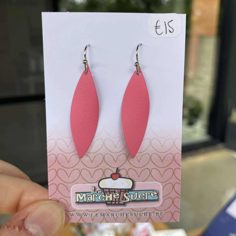 le marché sucré Le marché sucré: oorbellen - zilver en roze