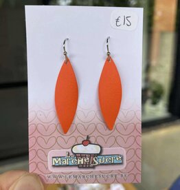le marché sucré Le marché sucré: oorbellen - zilver en oranje