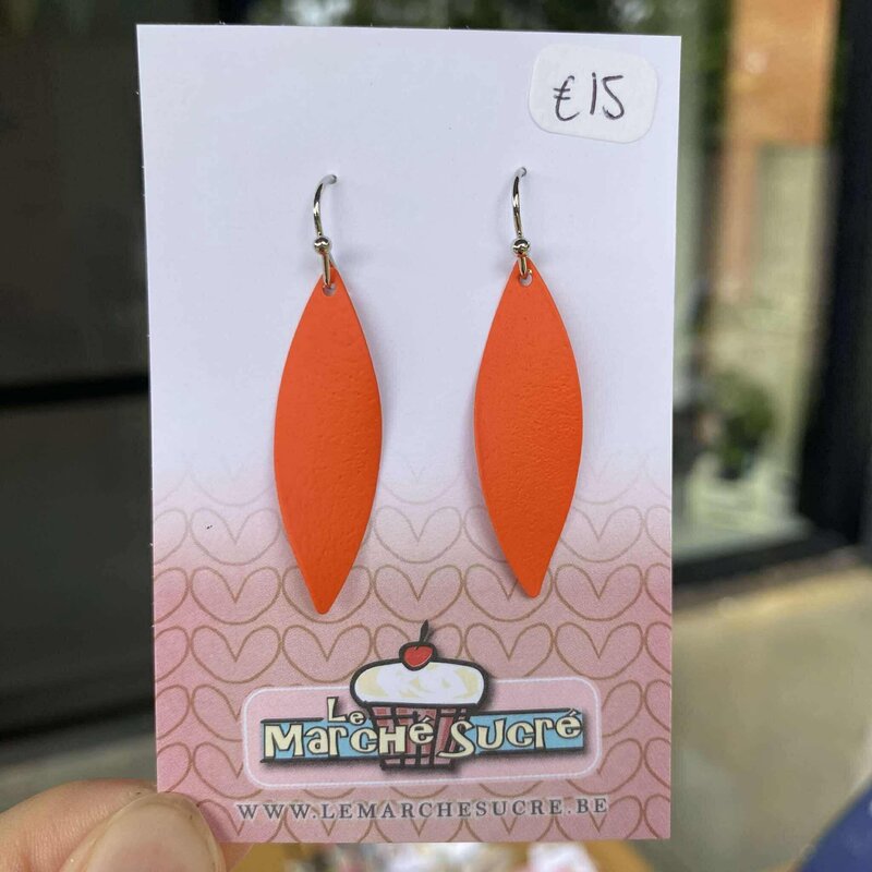 le marché sucré Le marché sucré: oorbellen - zilver en oranje