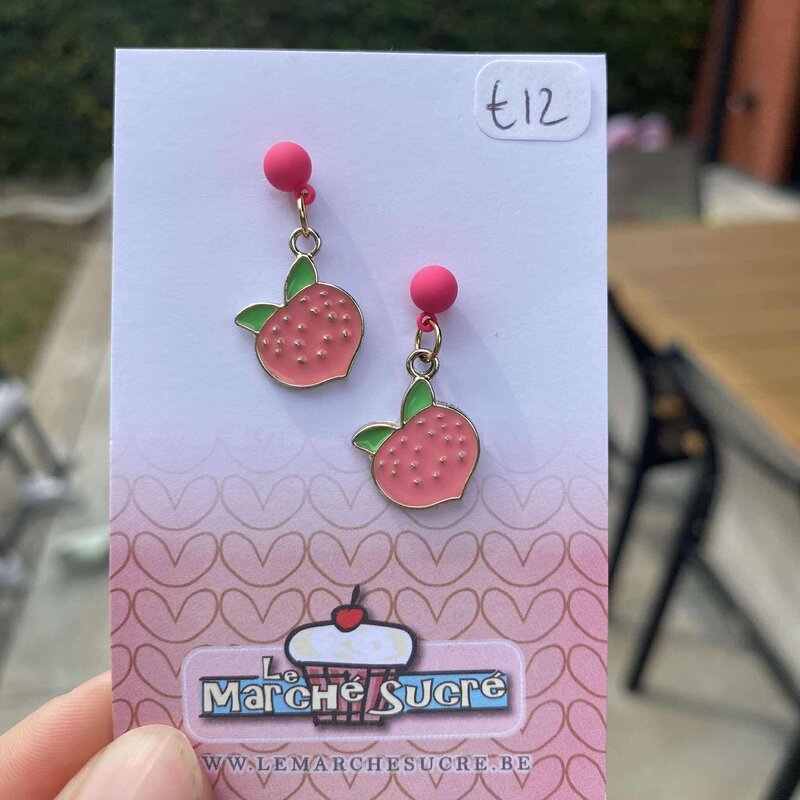 le marché sucré Le marché sucré: oorbellen - aardbei