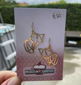 le marché sucré Le marché sucré: oorbellen vos goud blinkend
