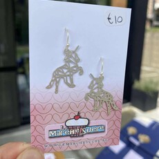 le marché sucré Le marché sucré: oorbellen unicorn zilver