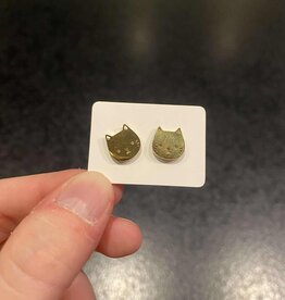 geen merk oorbellen - poesjes - goud