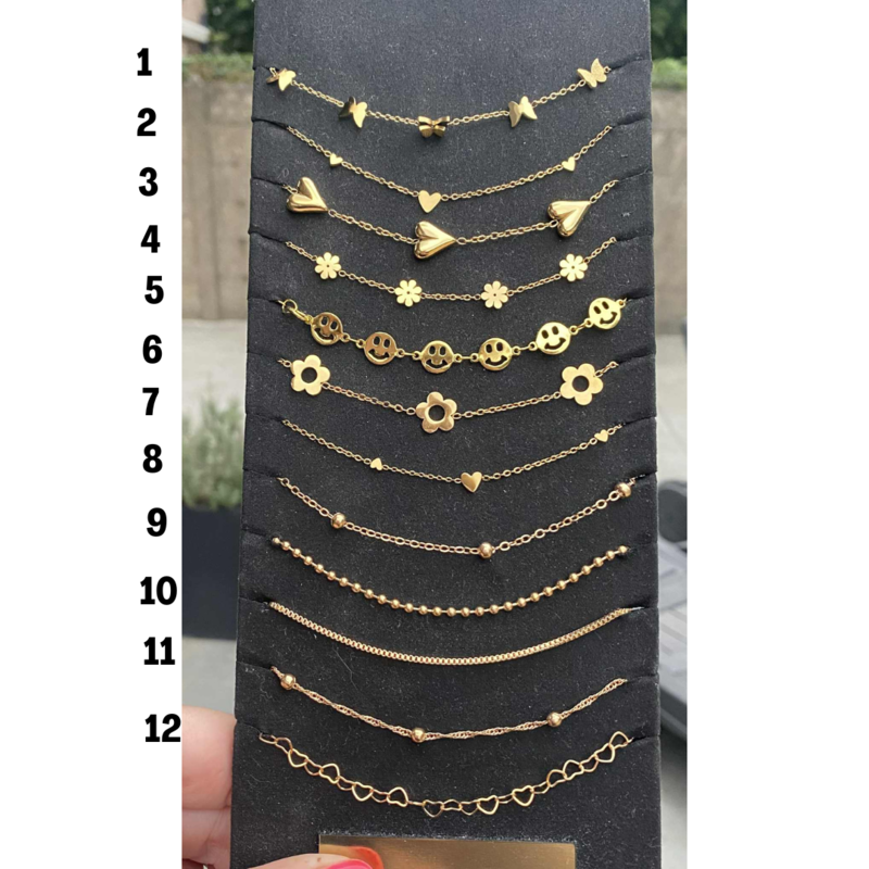 geen merk Armbandje - goudkleurig