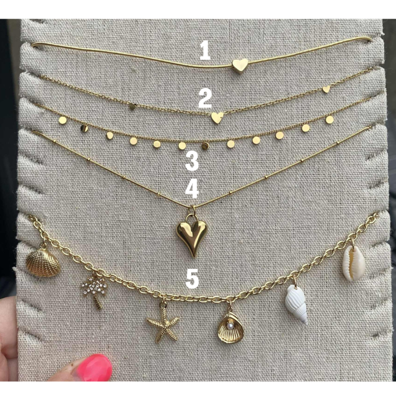 geen merk ketting - goudkleurig