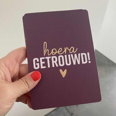 Kassaplan KP: kaartje a6 - Hoera getrouwd