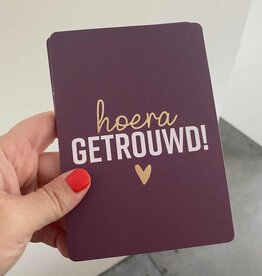 Kassaplan KP: kaartje a6 - Hoera getrouwd