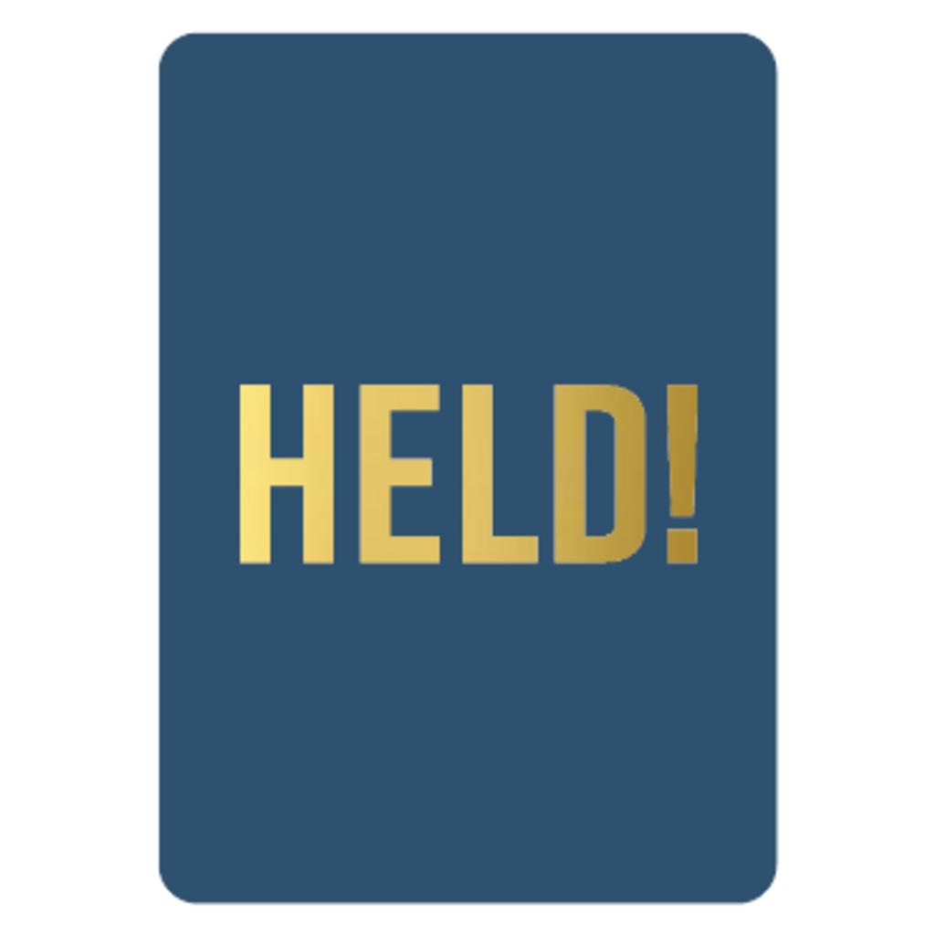 Kassaplan KP: kaartje a6 - Held!