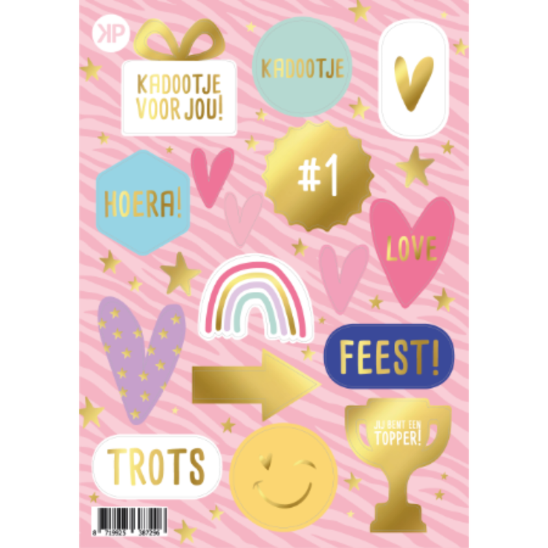 Kassaplan KP: stickervel a5 - trendy