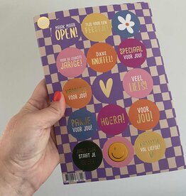 Kassaplan KP: stickervel a5 - handdraw grid