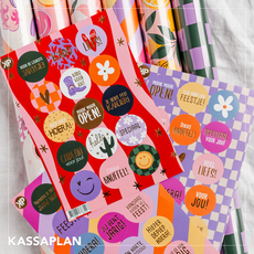 Kassaplan KP: stickervel a5 - retro