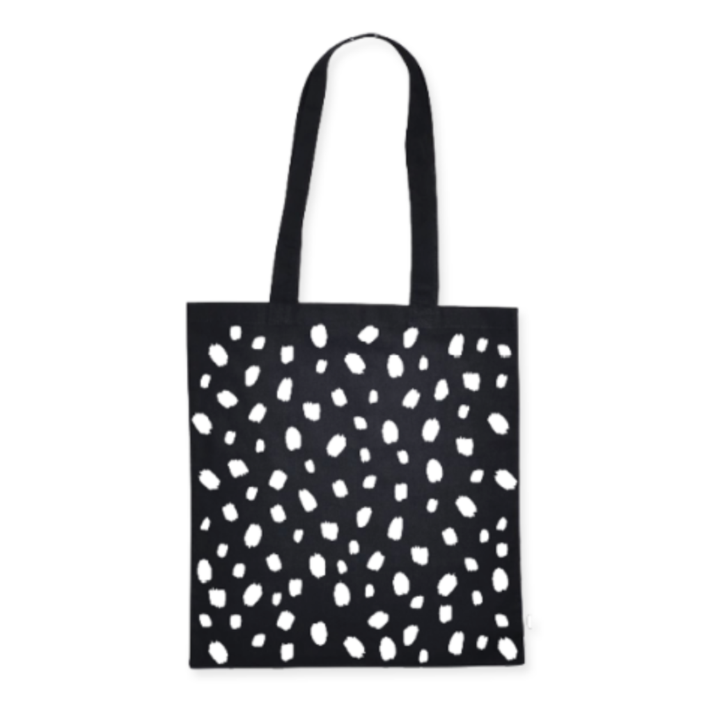 Kassaplan KP: canvas tas - zwart wit dots