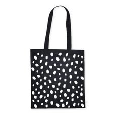 Kassaplan KP: canvas tas - zwart wit dots