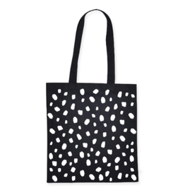 Kassaplan KP: canvas tas - zwart wit dots