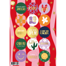 Kassaplan KP: stickervel a5 - retro