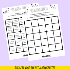 titatimi digitaal titatimi - printable - verjaardagsbingo