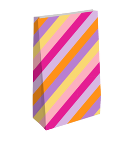 Kassaplan KP: Kraft papieren zakken - Stripes Pink