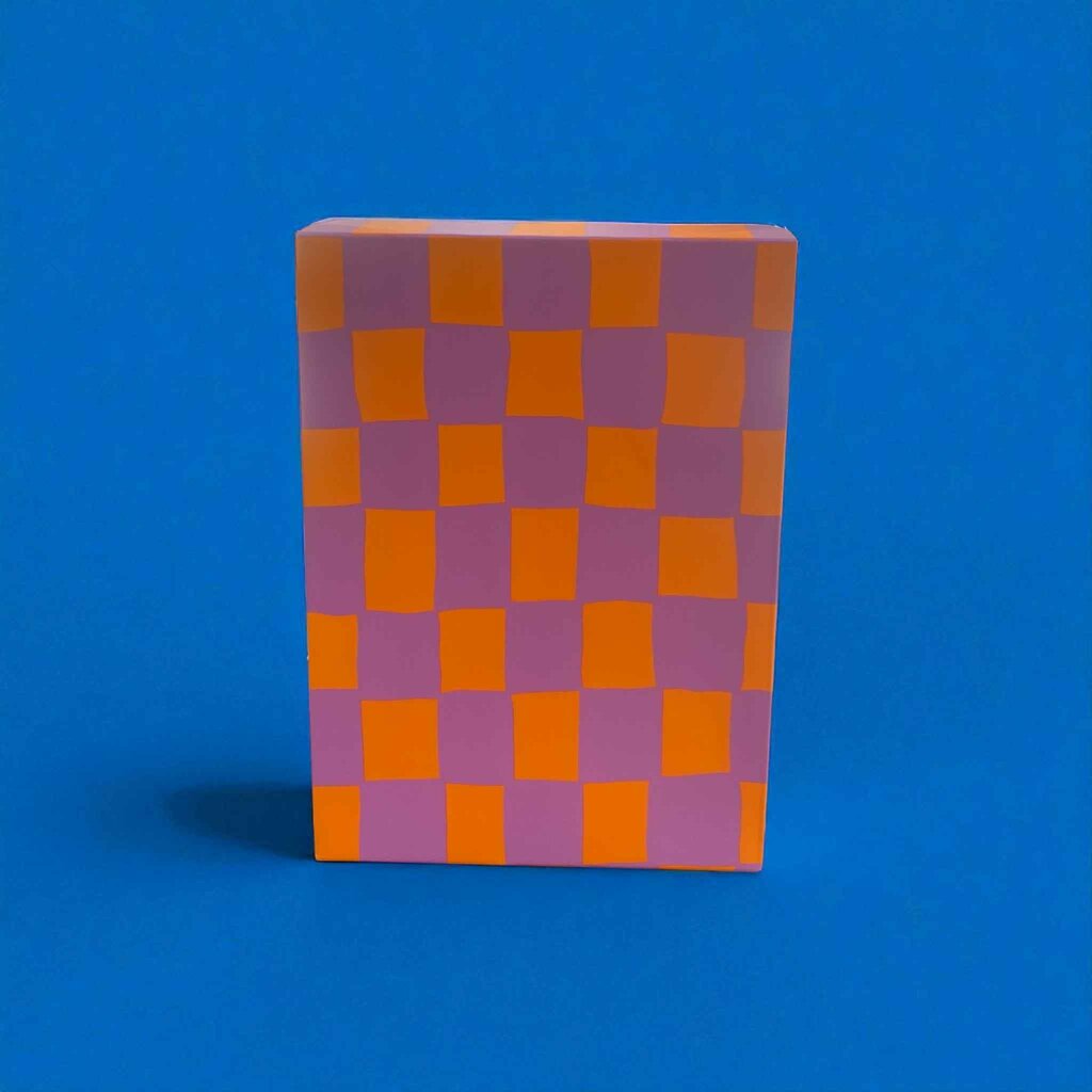 Kassaplan KP: Gift bag - Handdraw grid Oranje/Paars