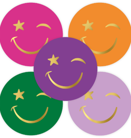 Kassaplan KP: Stickers - Smiley met ster (per 5 stickers)