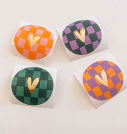 Kassaplan KP: Stickers - Grid met gouden hartje (per 4 stickers)
