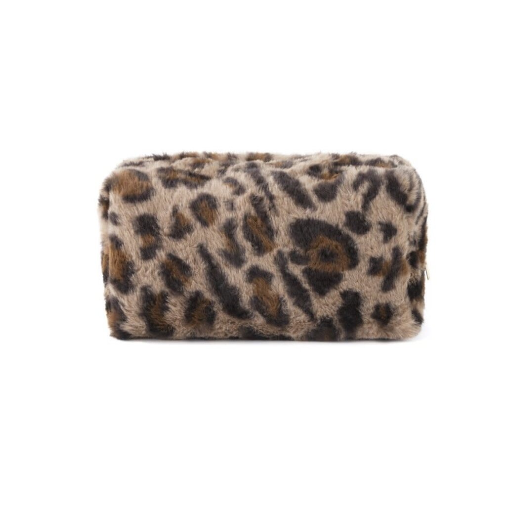 Yehwang Yehwang: make-up tas zachte luipaard - khaki