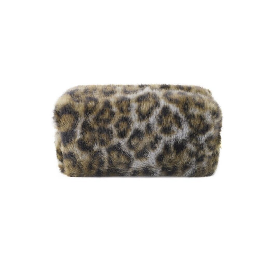 Yehwang Yehwang: make-up tas zachte luipaard - grijs