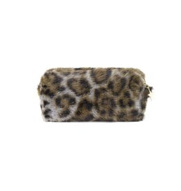Yehwang Yehwang: make-up tas zachte luipaard sterretje - grijs