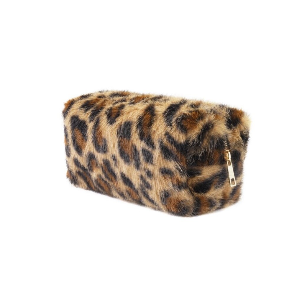 Yehwang Yehwang: make-up tas zachte luipaard - bruin