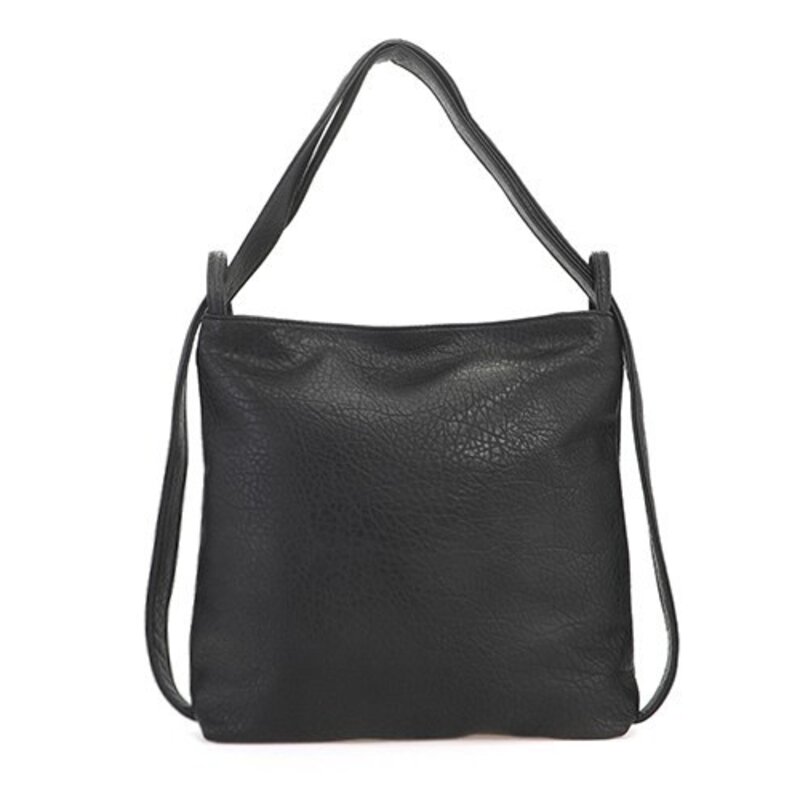 I'm dutch I'm dutch: Handtas - rugzak/schoudertas Lugano - zwart