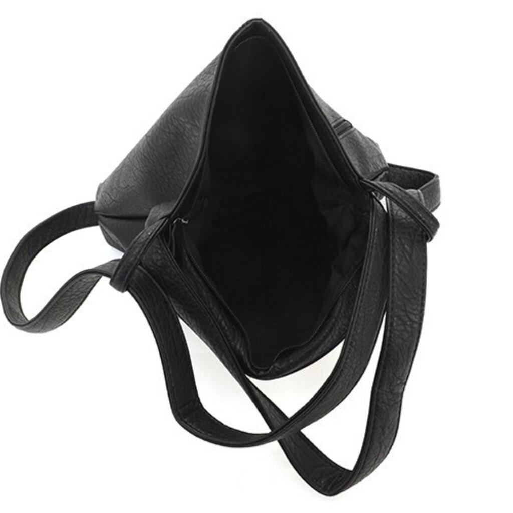 I'm dutch I'm dutch: Handtas - rugzak/schoudertas Lugano - zwart