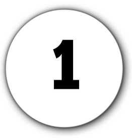 5 ronde naamstickers - cijfer