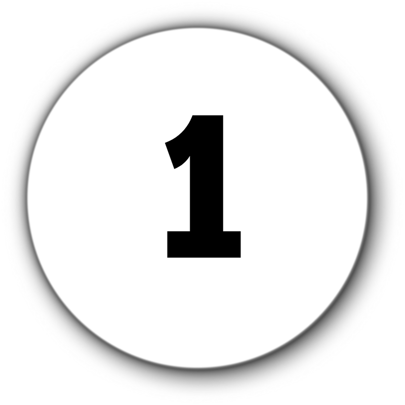 5 ronde naamstickers - cijfer