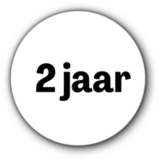 5 ronde naamstickers - cijfer + jaar