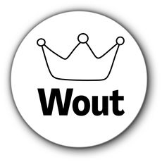 5 ronde naamstickers - naam + kroontje