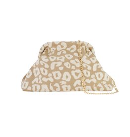 Yehwang Yehwang: tas stof luipaardprint - beige