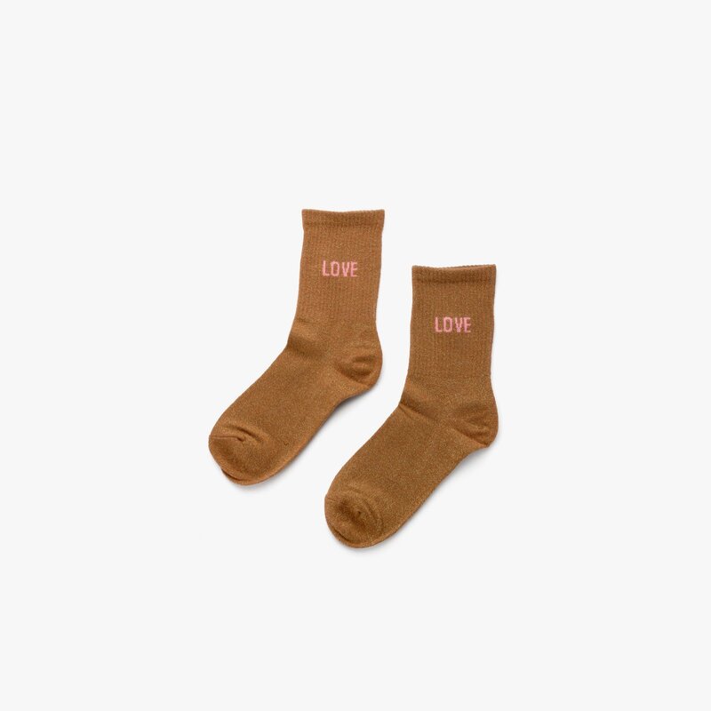 Liet & Joliet Liet & Joliet: sokken bruin LOVE