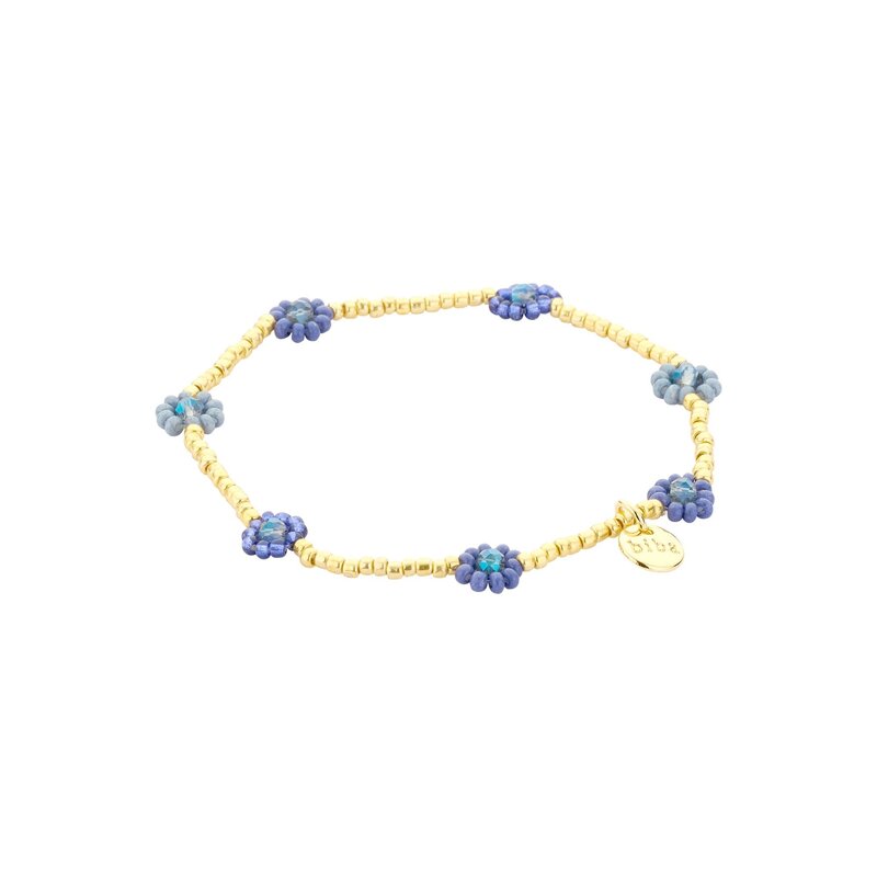 Biba Biba: armbandje elastiek - bloemetjes + pareltjes 55564MIX08